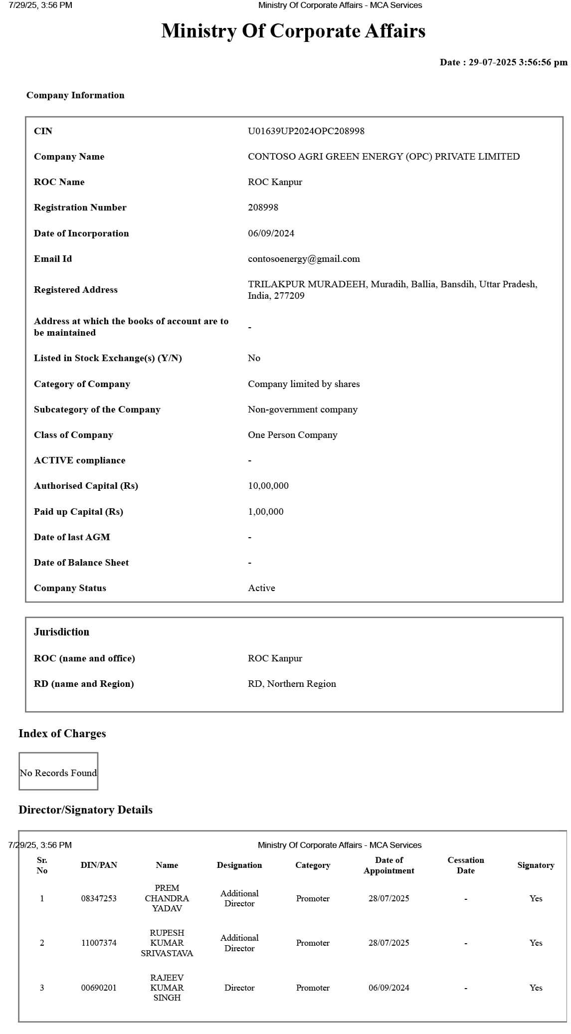 Ministry Certificate